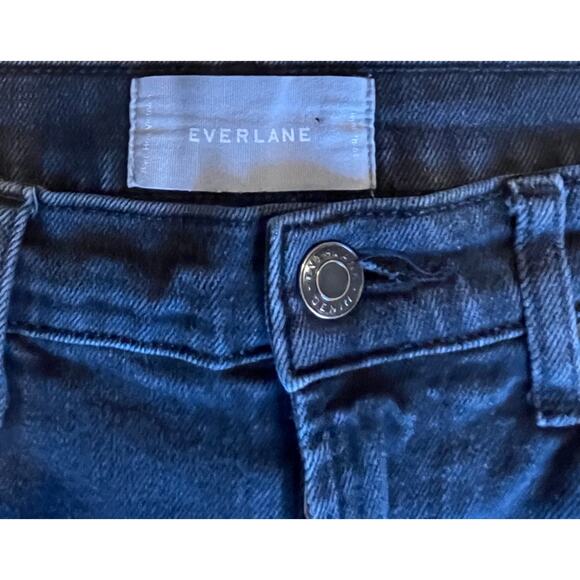 Everlane Women’s Straight Leg  Raw Hem Black Wash Ankle Size 29 - Picture 3 of 5